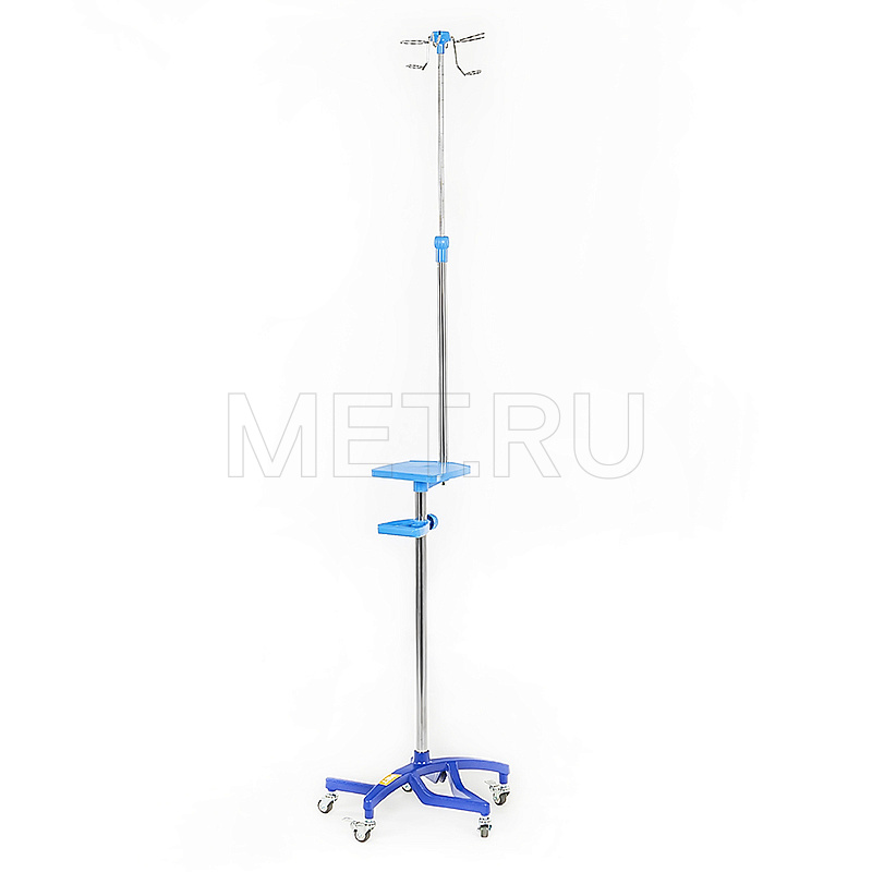 МЕТ FO-150 Инфузионная стойка-штатив с ручкой и столиком для аппаратуры МЕТ